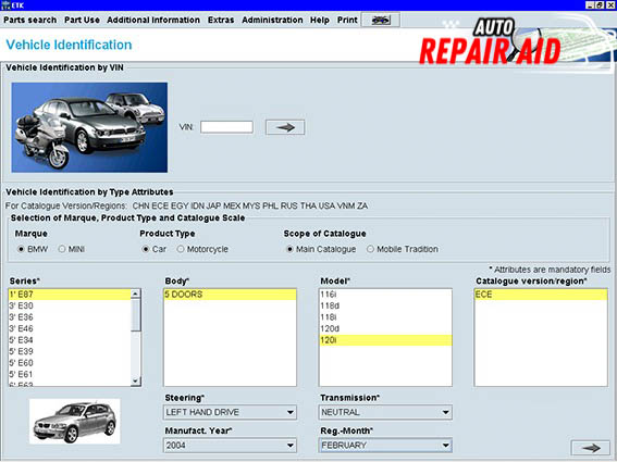 BMW ETK software