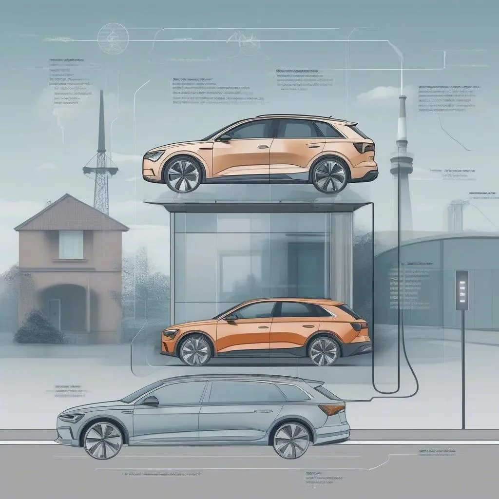 Darstellung von Audi bidirektionalem Laden V2H und V2G