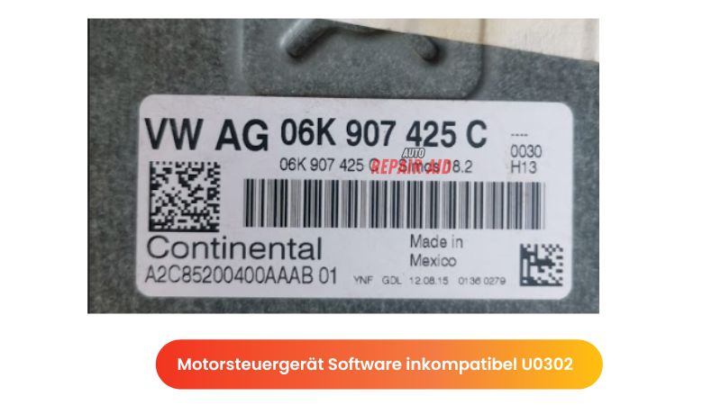 Motorsteuergerät Software inkompatibel U0302