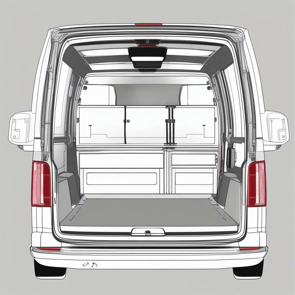 Abmessungen des Laderaums eines VW T5