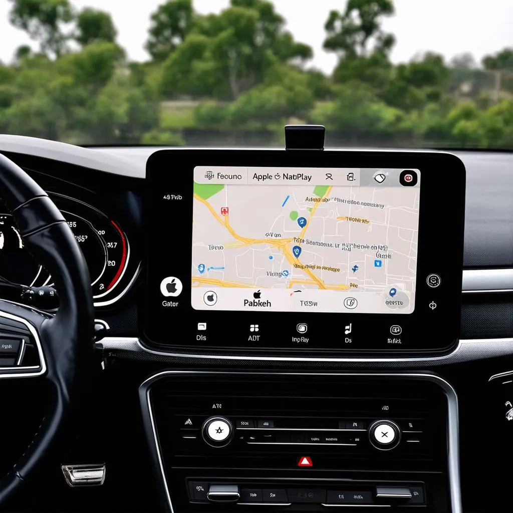 Apple CarPlay auf dem Bildschirm eines Audis