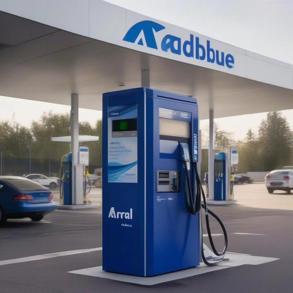 AdBlue Zapfsäule an einer Aral Tankstelle