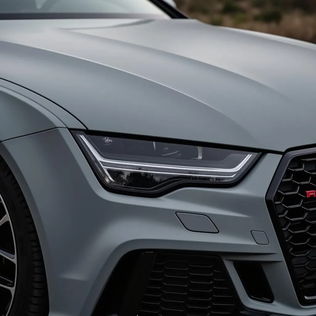 Audi RS7 Matt Grau Nahaufnahme Lack