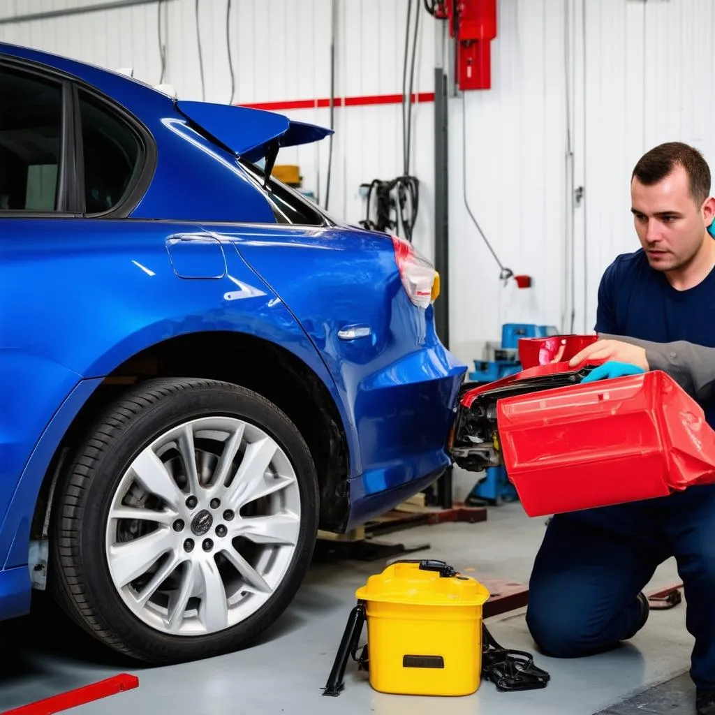 Auto Reparatur in der Werkstatt