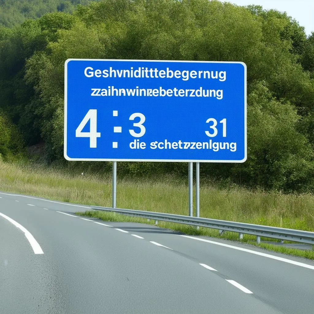 Autobahn-Geschwindigkeitsbegrenzungsschild