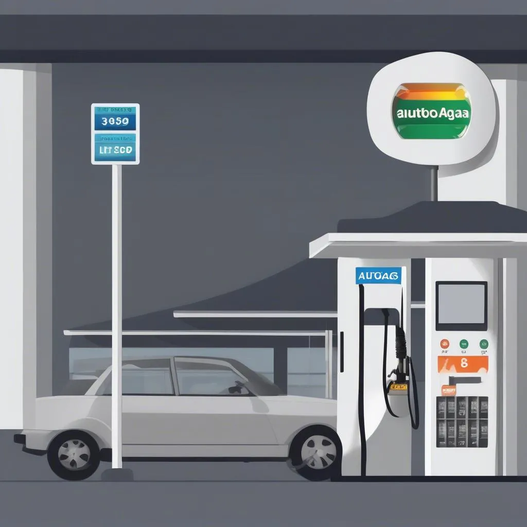 Autogas Tanken an der Tankstelle