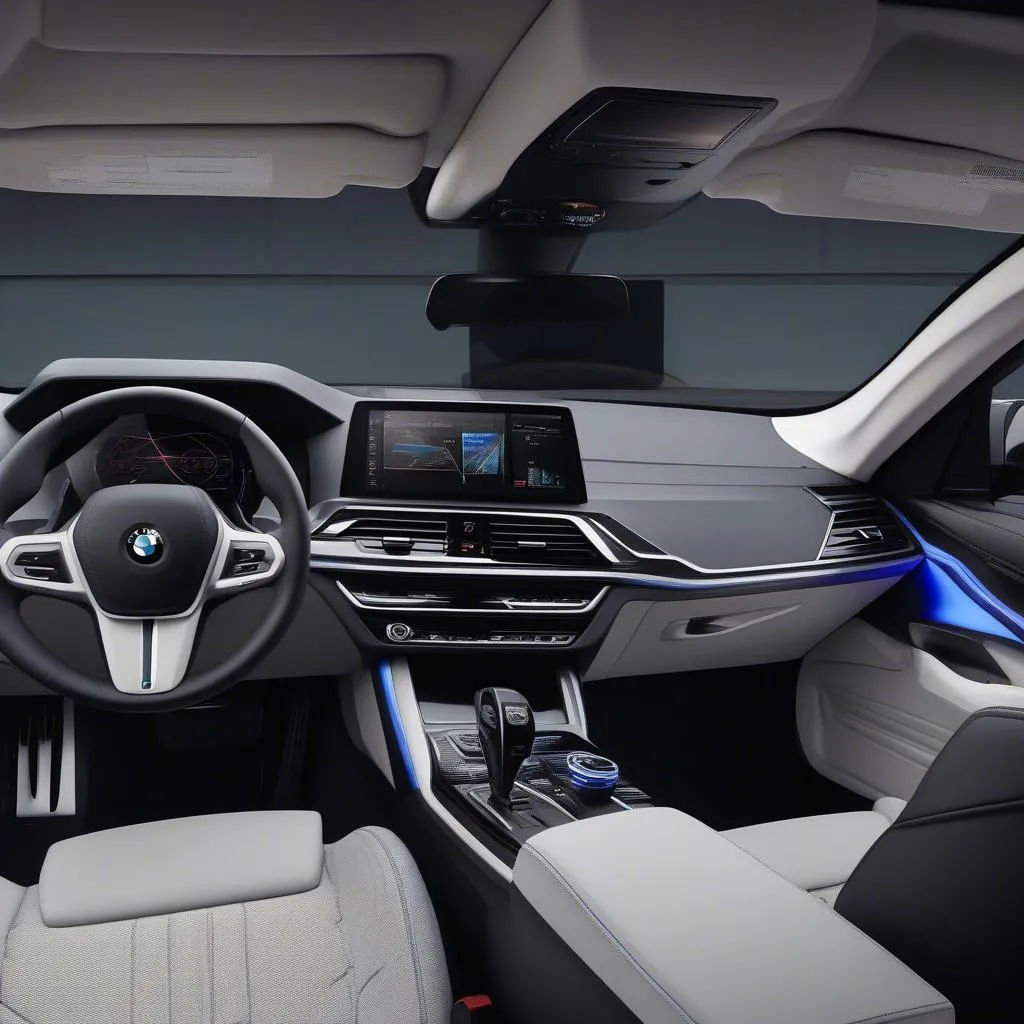 Modernes Interieur des BMW i4 M50 Facelift