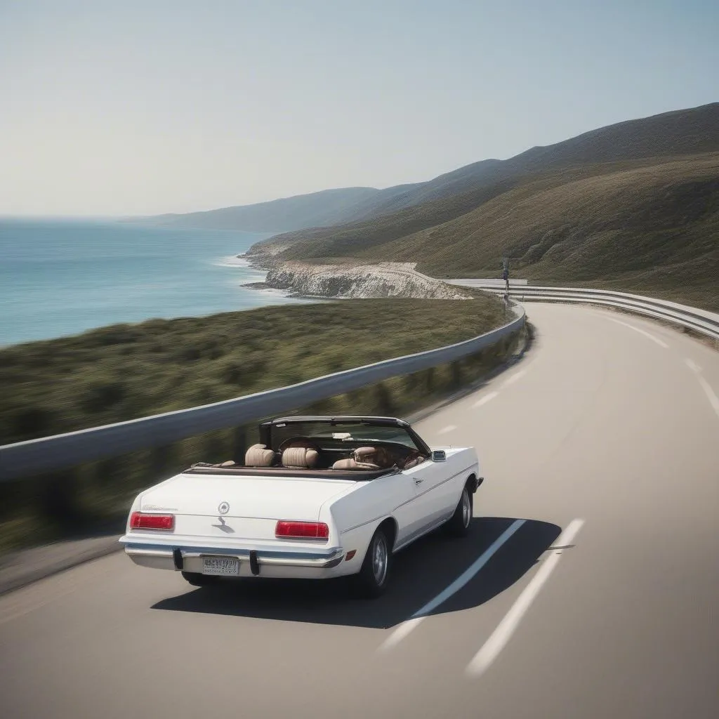 Cabrio fahren am Meer