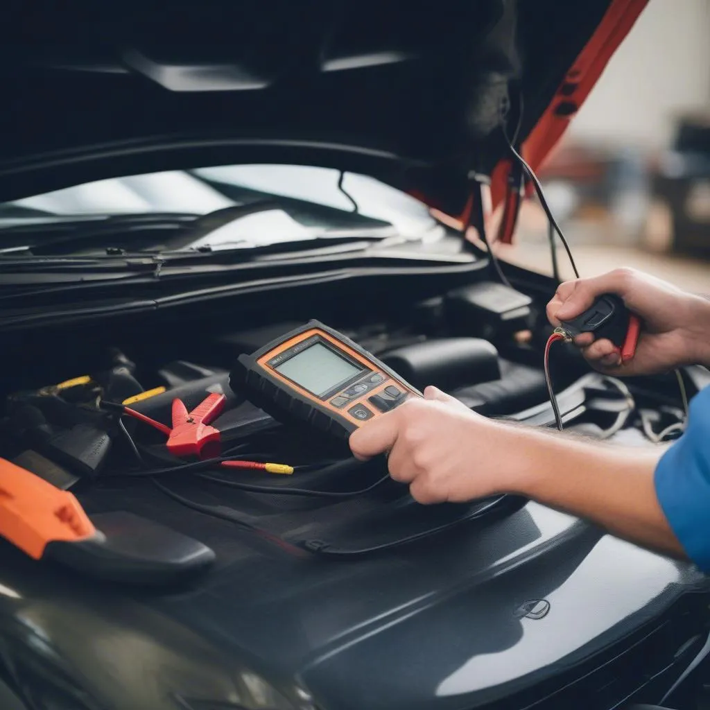 Car Diagnostic Tool plugged in