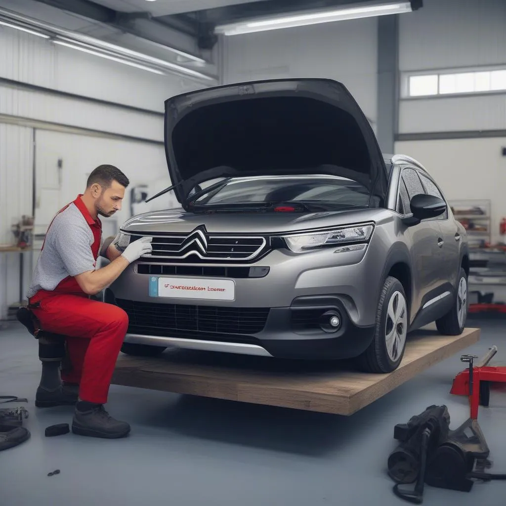 Citroën Wartungsplan in der Werkstatt