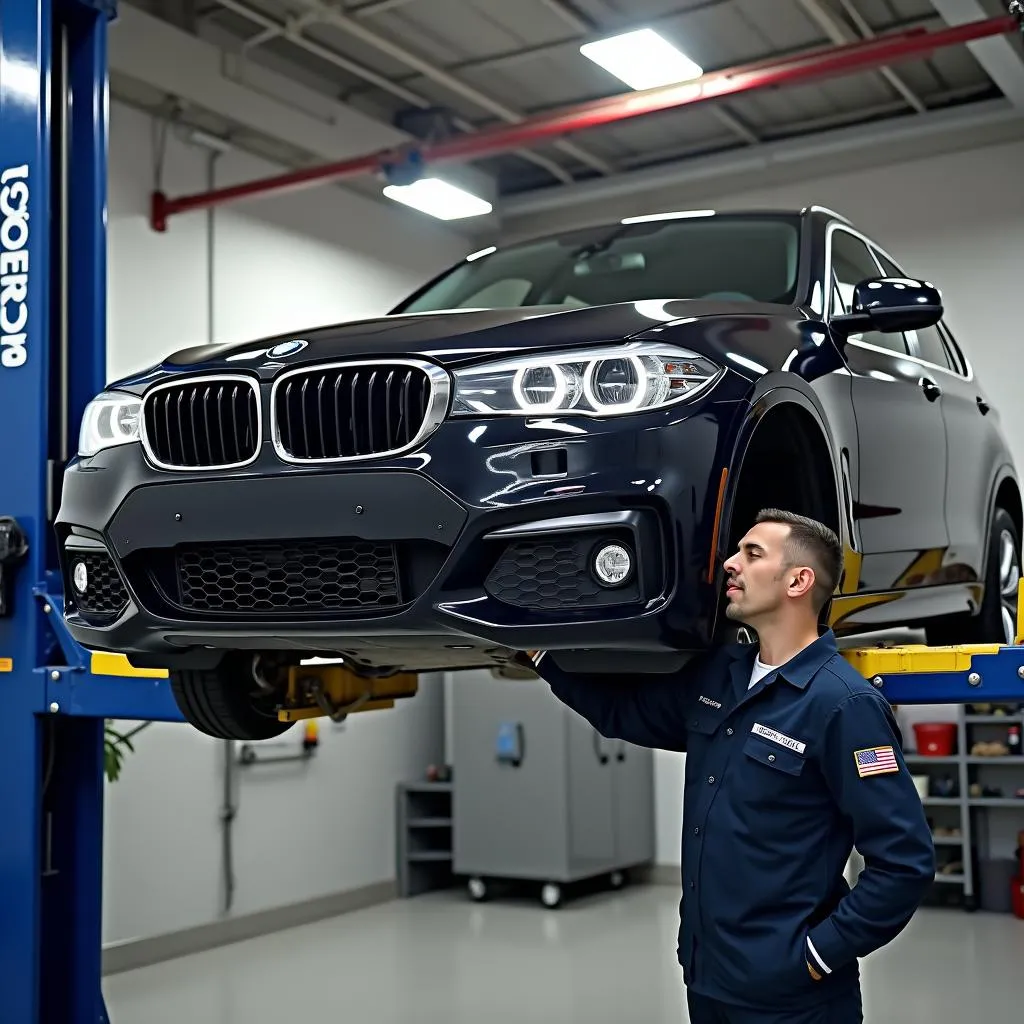 Fahrzeugboden Reparatur in einer Werkstatt