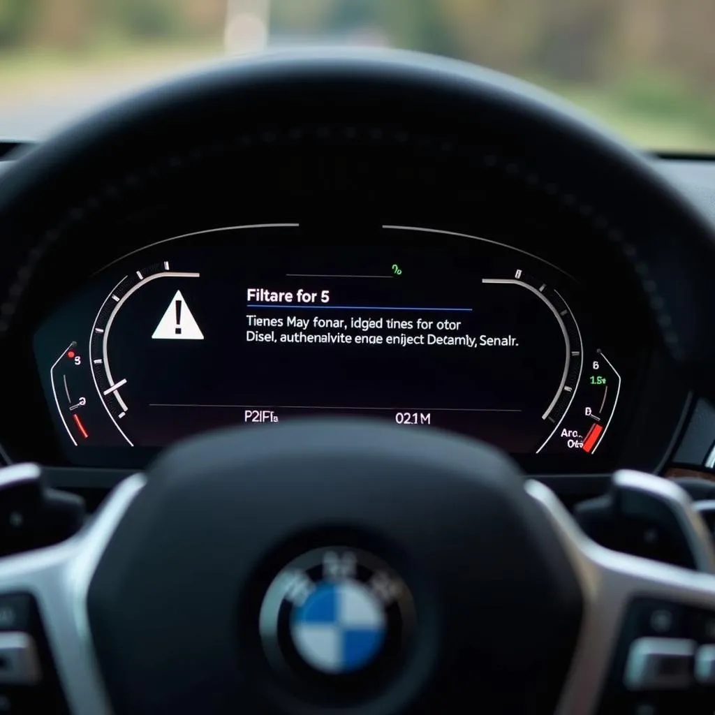 Fehlermeldung &quot;DPF&quot; im Display eines BMW