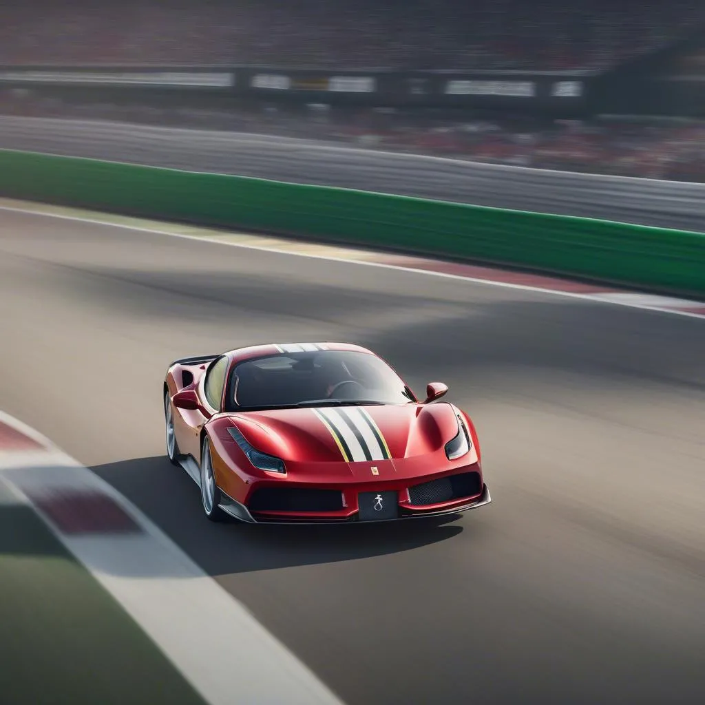 Ferrari 488 Pista auf der Rennstrecke