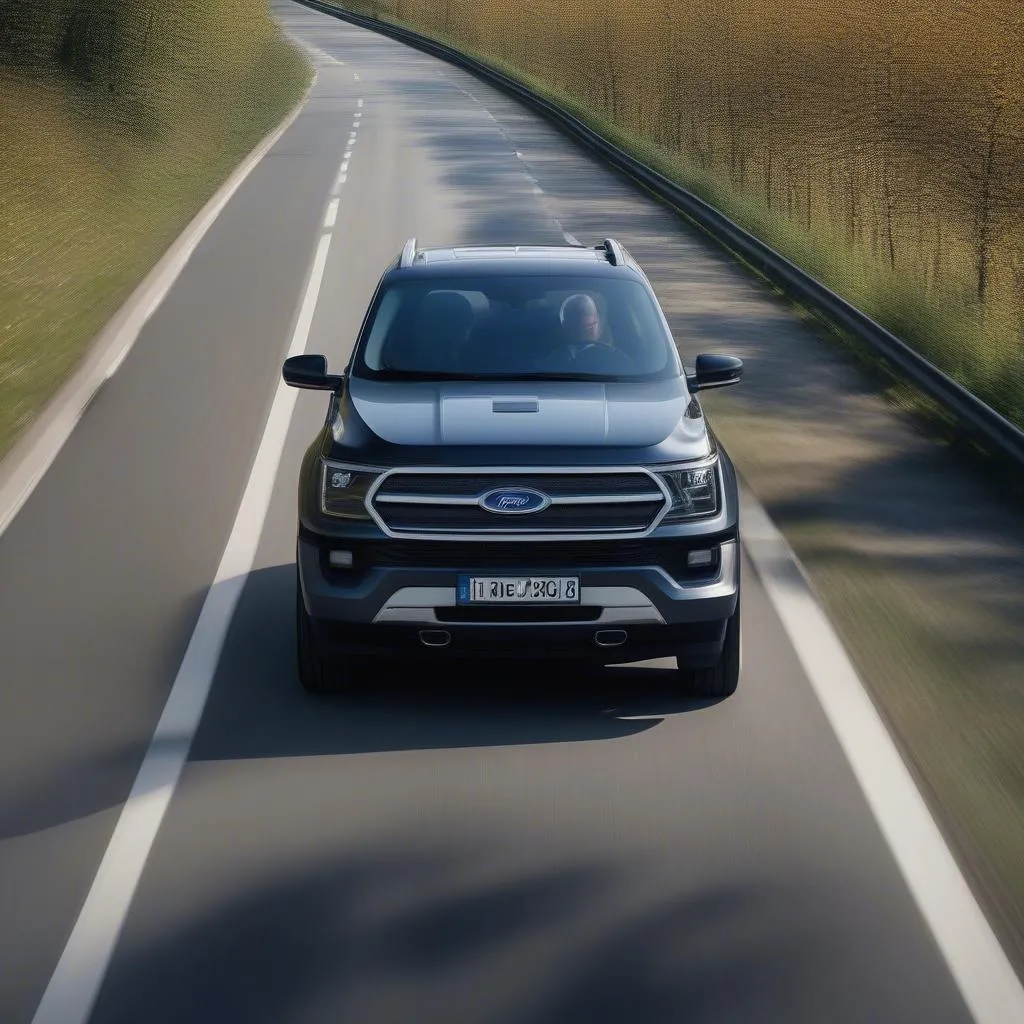 Ford SUV fährt auf der Autobahn in Deutschland