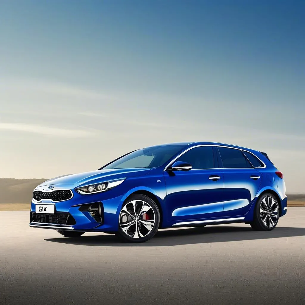 Kia Ceed GT Blau im Profil