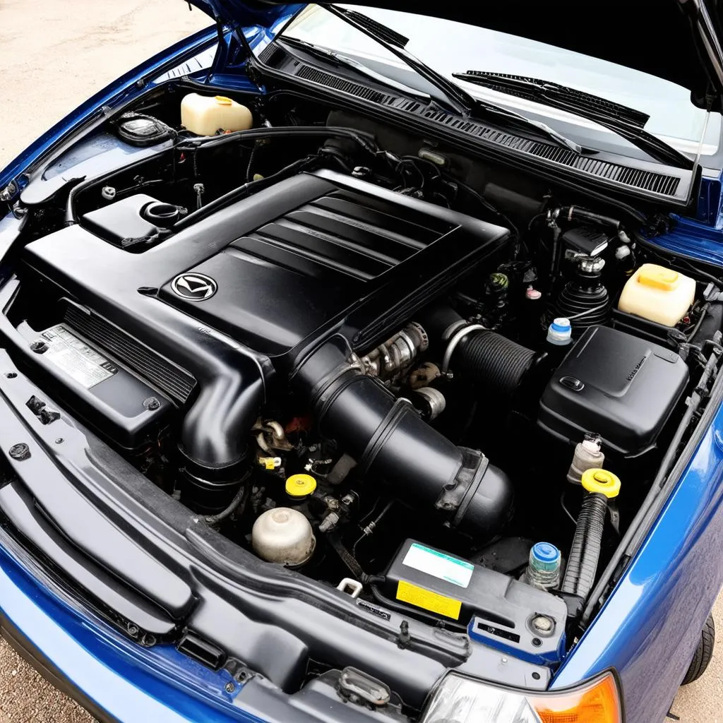 Mazda 323F engine bay