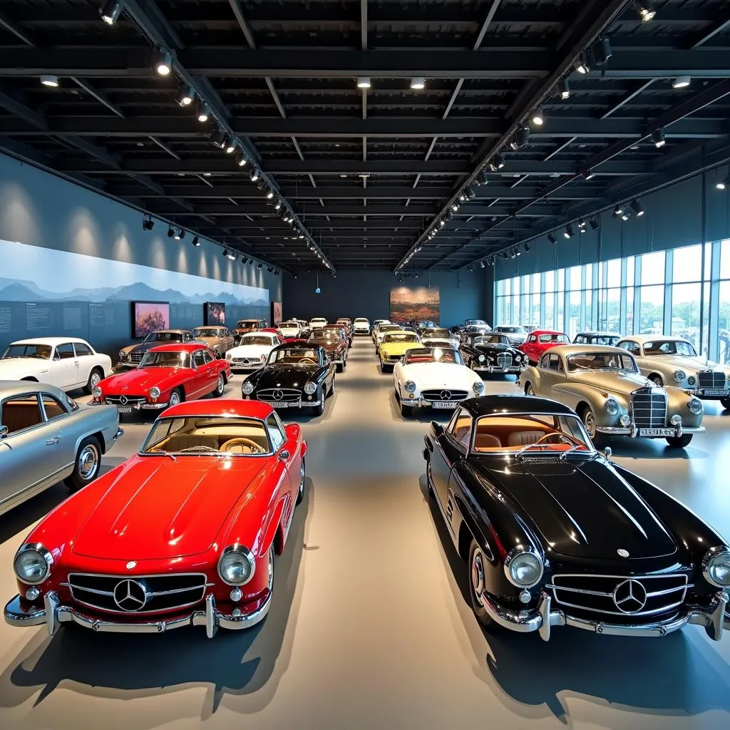 Fahrzeugausstellung im Mercedes-Benz Museum