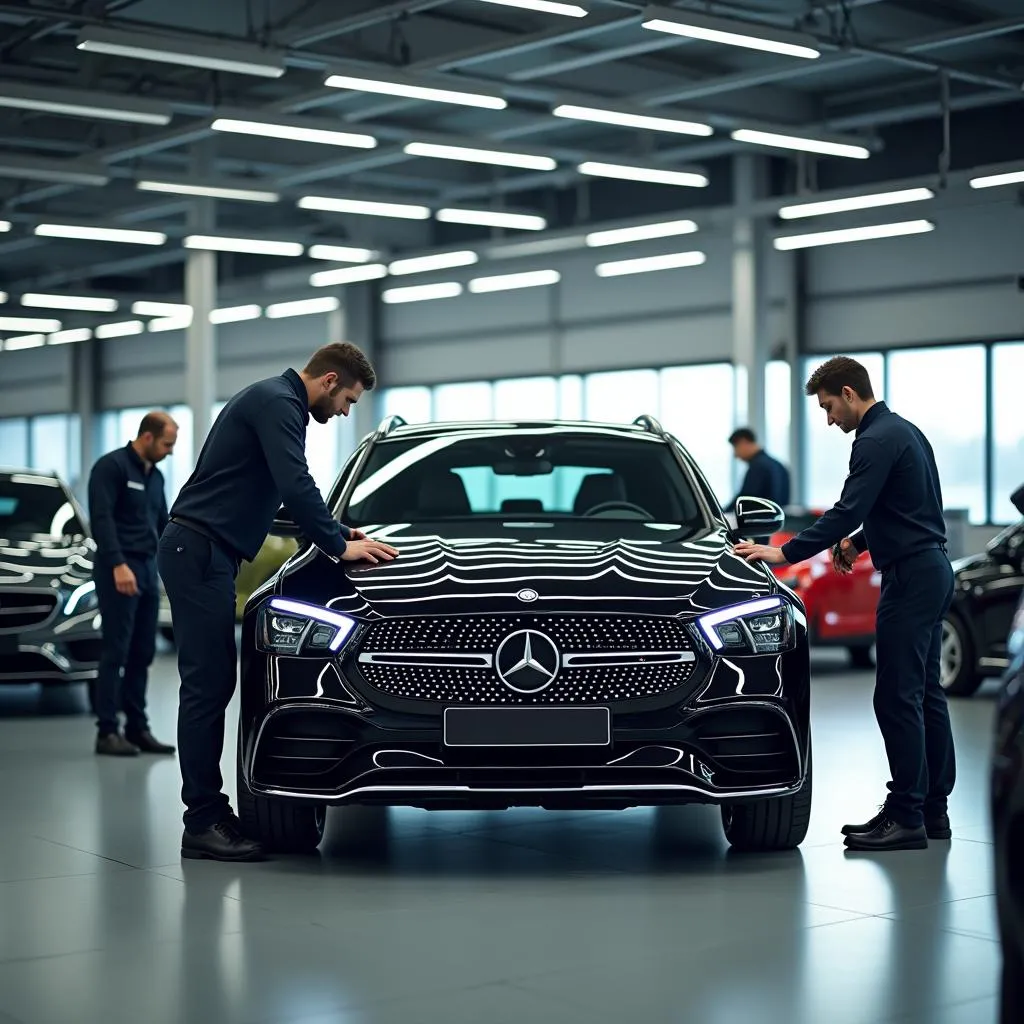 Moderne Mercedes-Benz Werkstatt