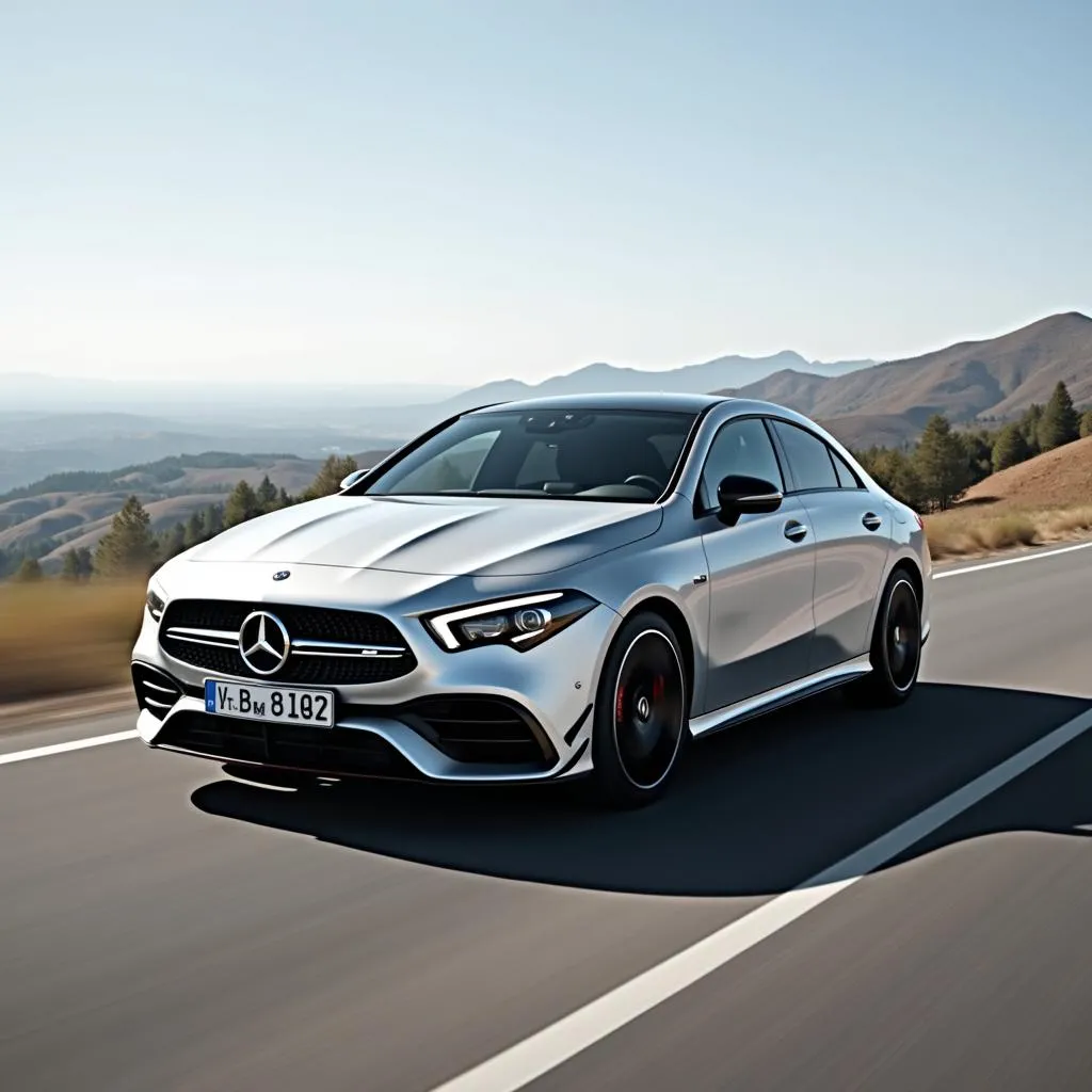 Mercedes CLA AMG auf der Straße