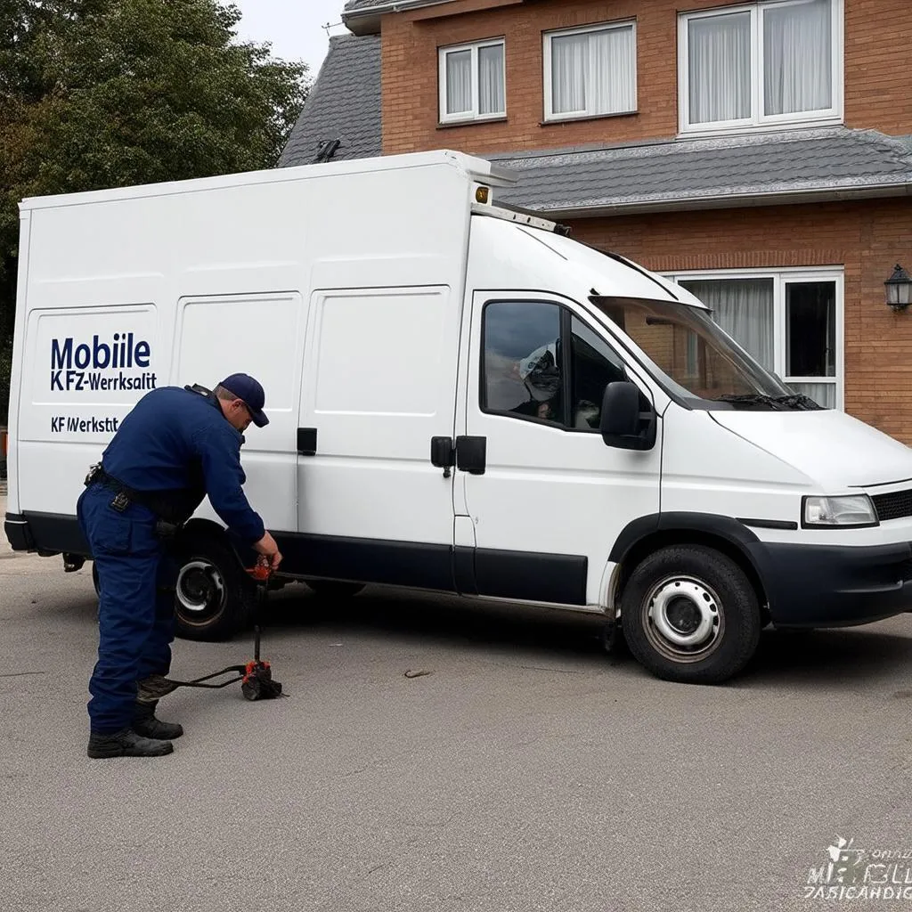 Mobile Werkstatt im Einsatz