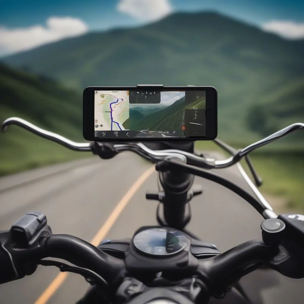 Motorrad Handy Navigation