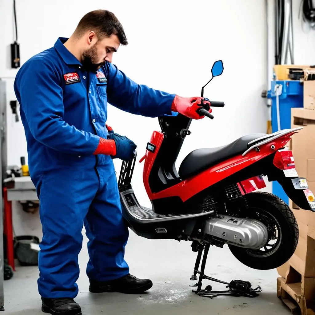 Motorroller Reparatur