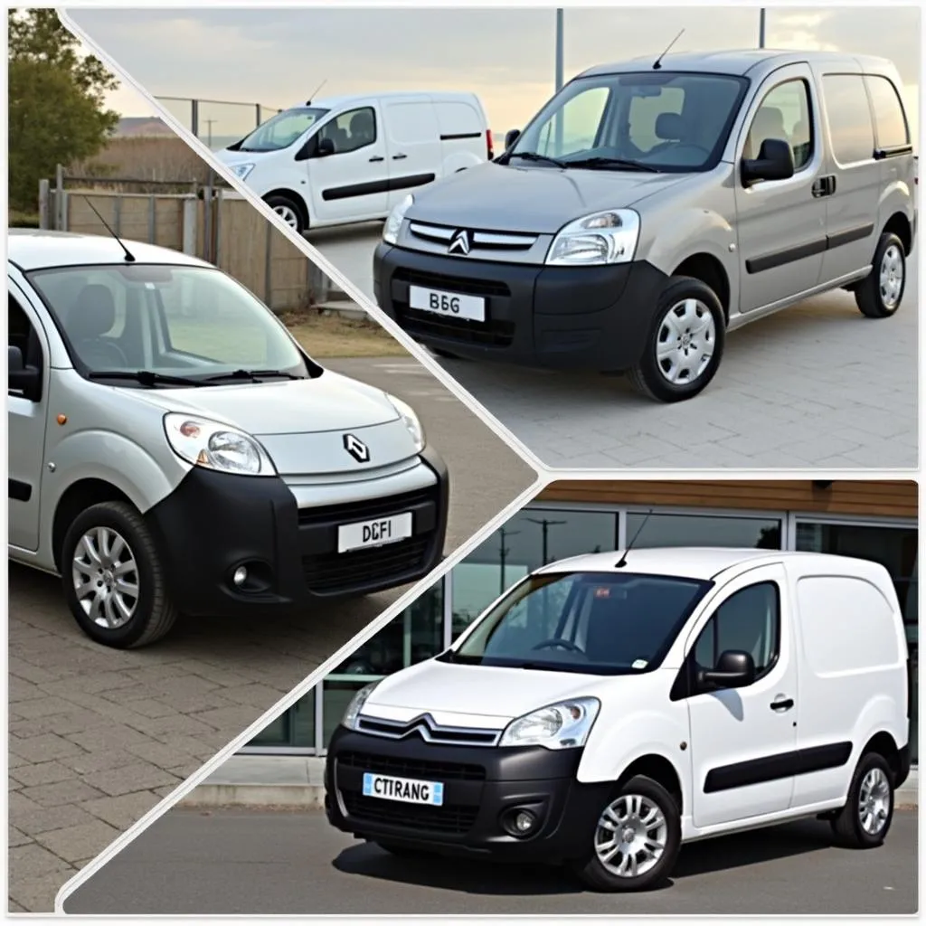 Renault Kangoo, Citroën Berlingo und Peugeot Partner nebeneinander