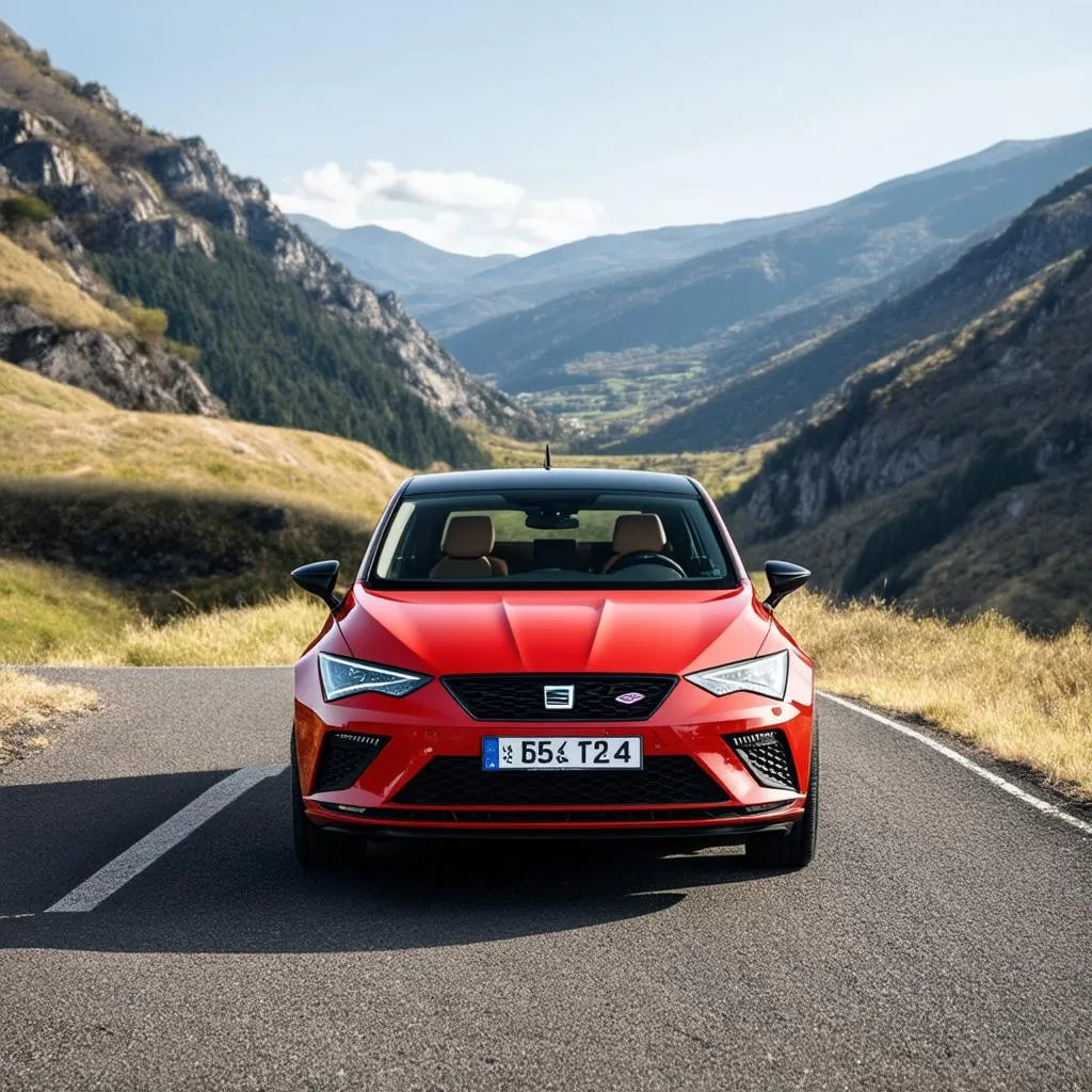 Front view of the Seat Leon Cupra 2024