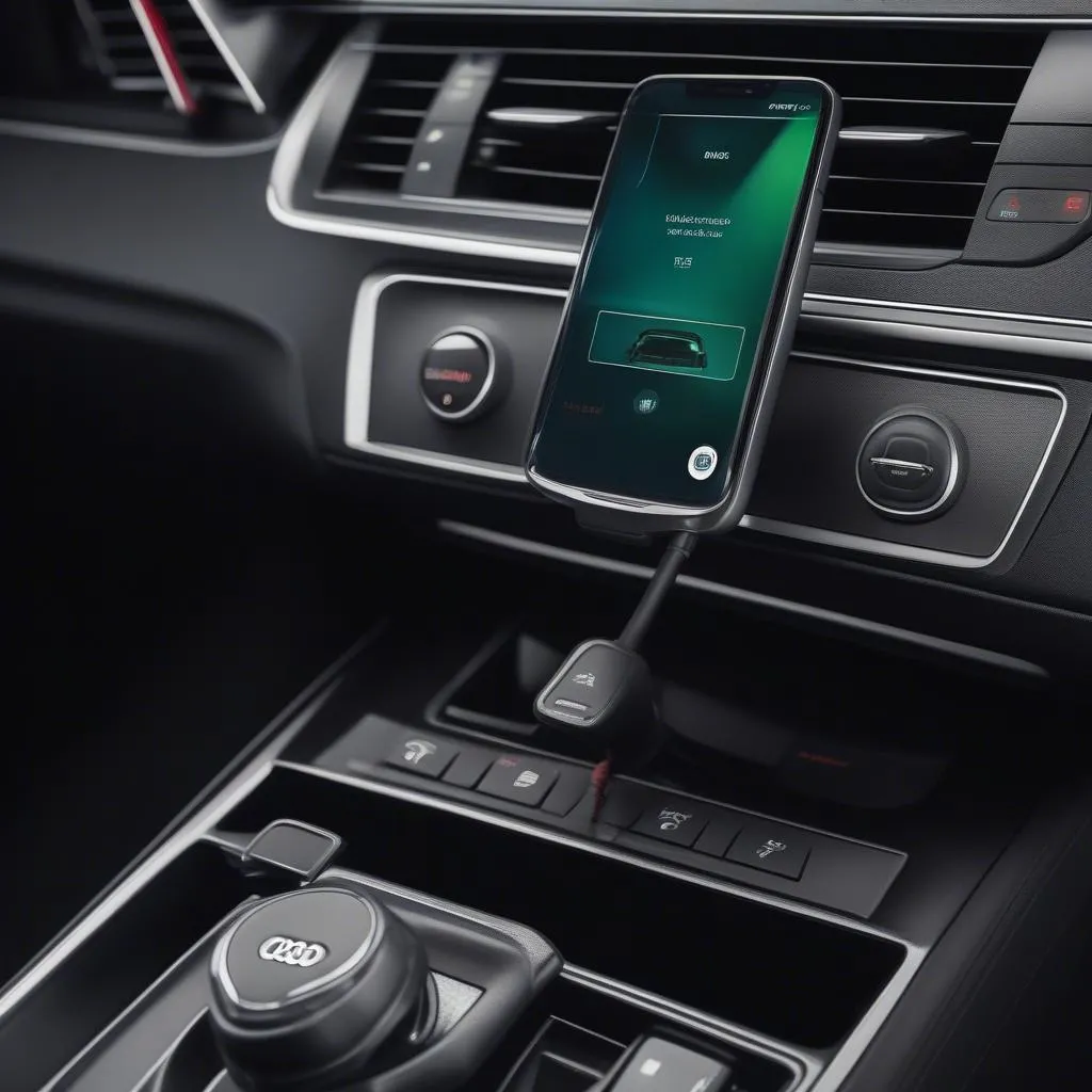 Smartphone mit Audi A3 8V verbunden