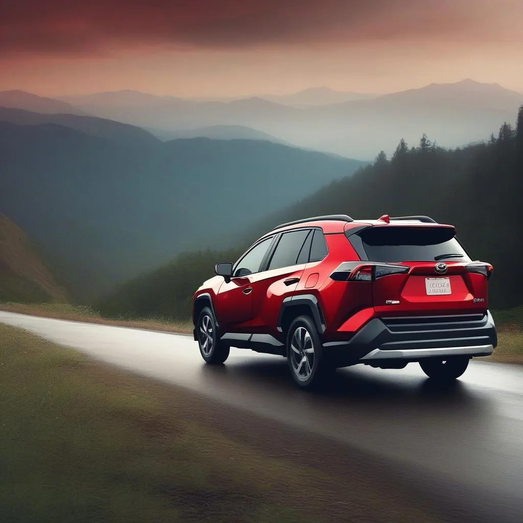 Toyota RAV4 on the road