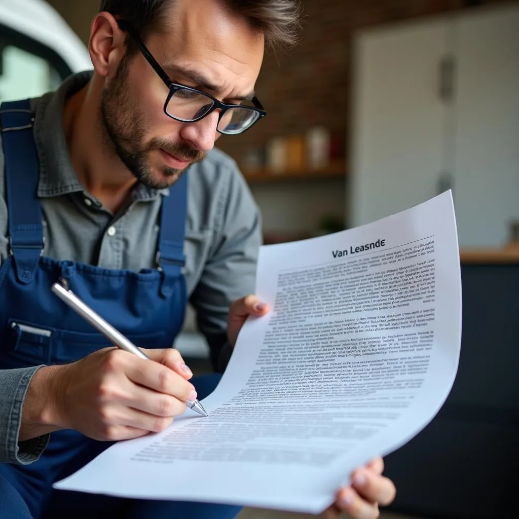 Transporter Leasing Vertrag prüfen