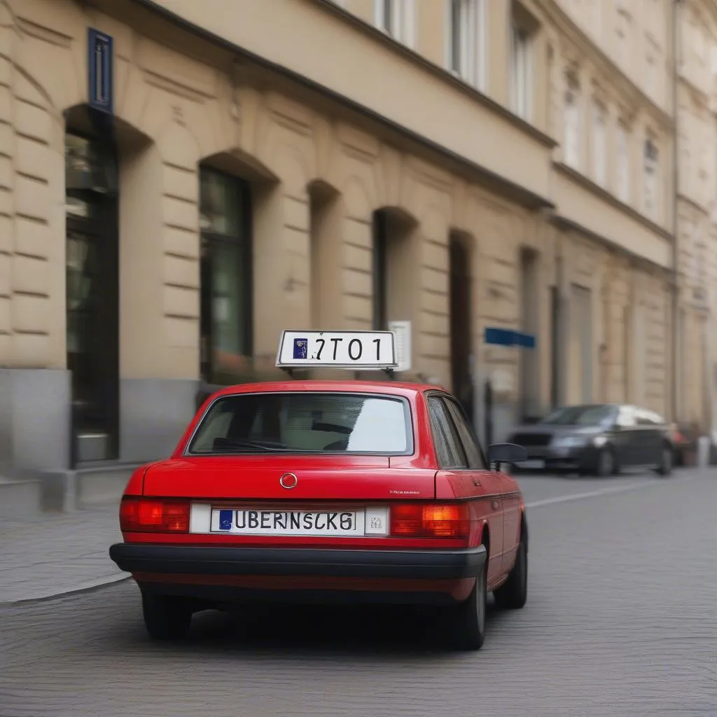 Auto mit Überführungskennzeichen