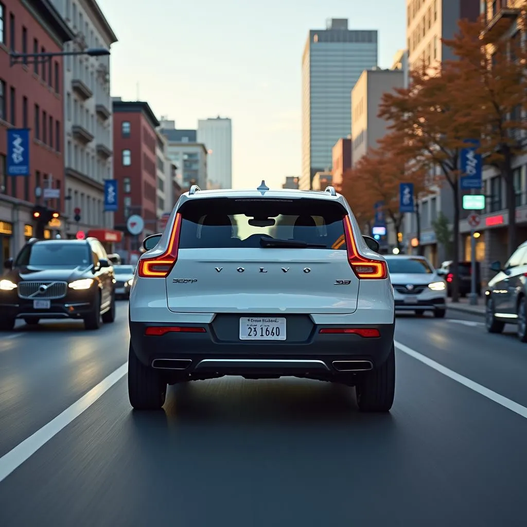 Volvo XC40 Hybrid im Stadtverkehr