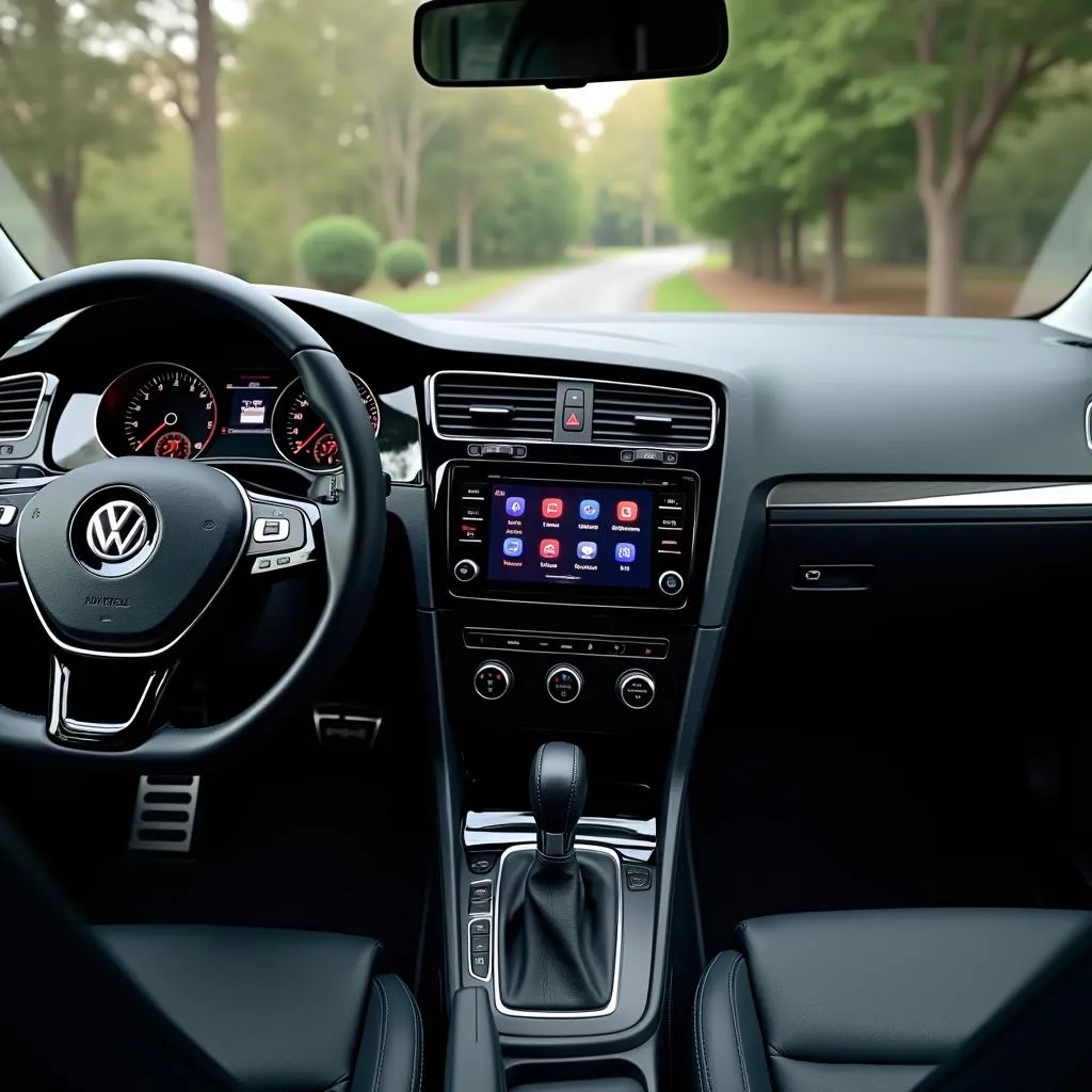 VW Golf Innenraum mit Infotainmentsystem