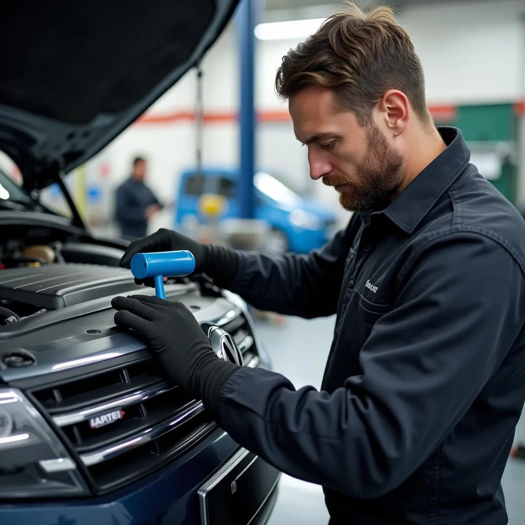 VW Klimaservice in der Werkstatt