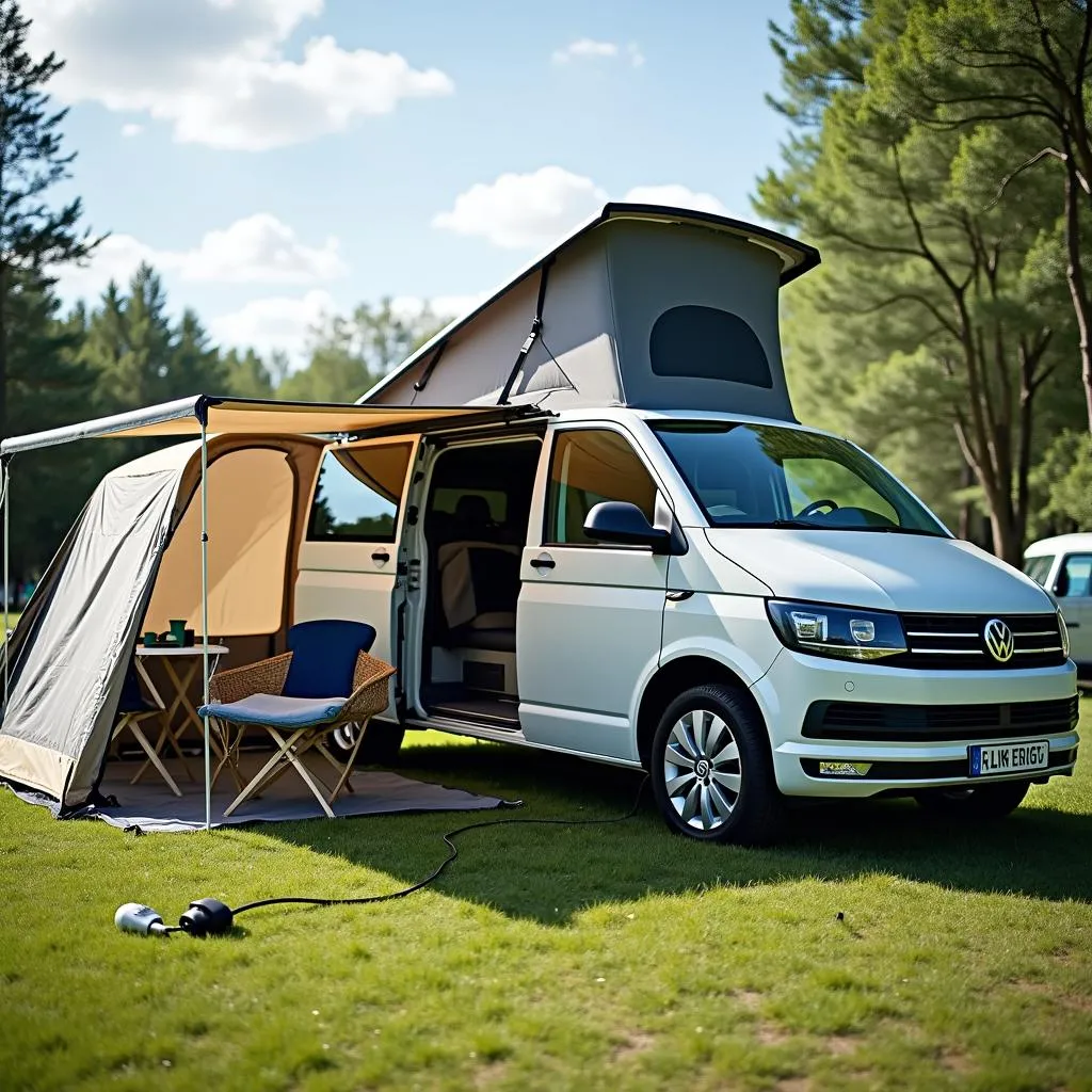 VW T6 Camping mit Steckdose