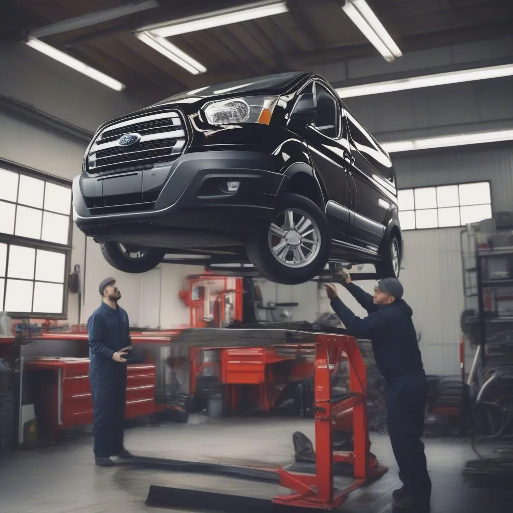 Ford Transit Reparatur in der Werkstatt