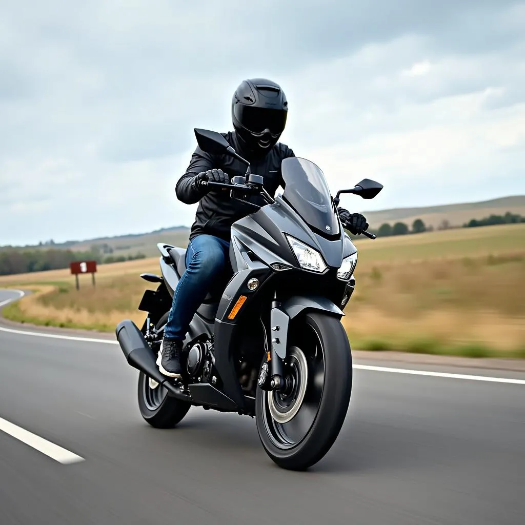 Yamaha Aerox Blackline Fahren