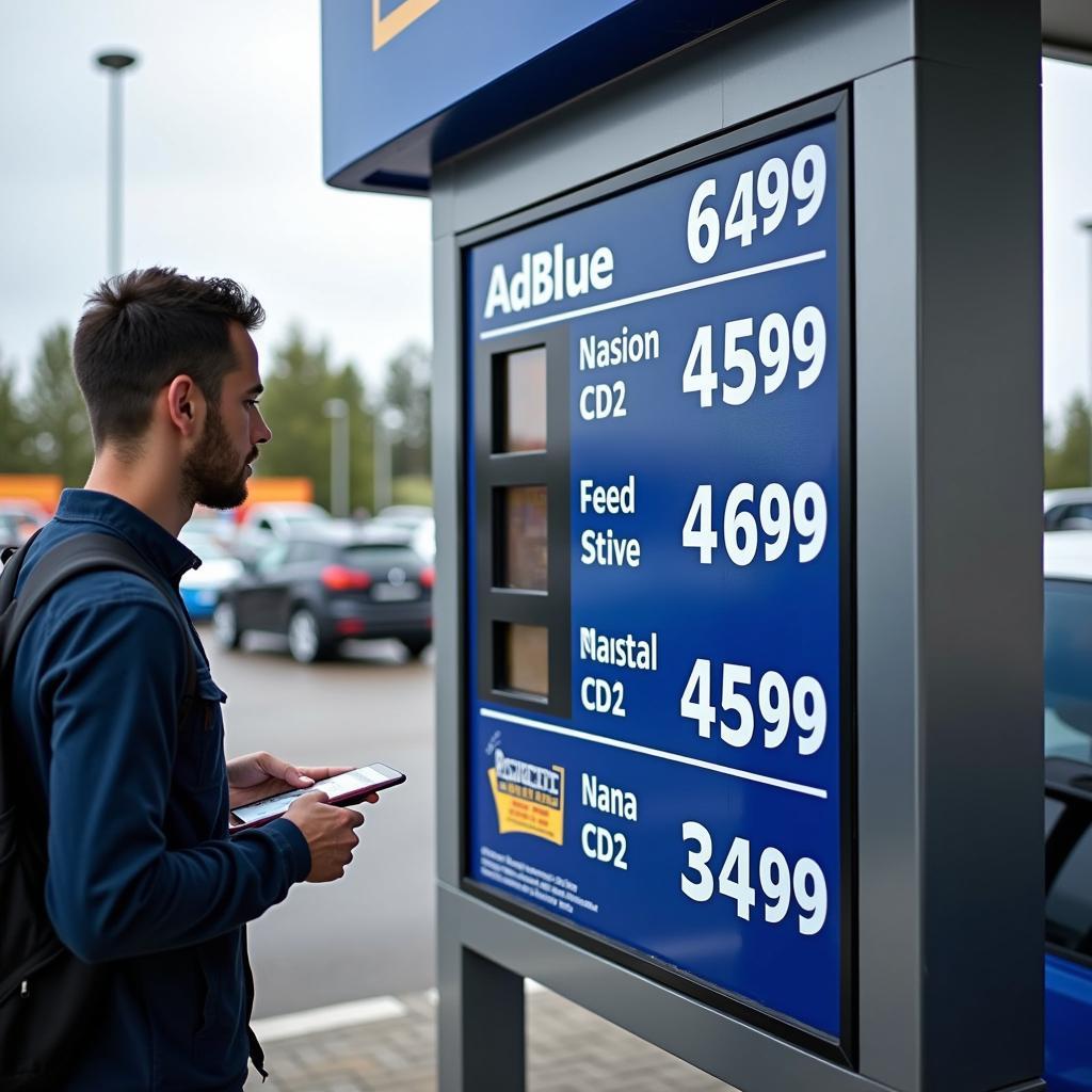 AdBlue Preisvergleich an der Tankstelle