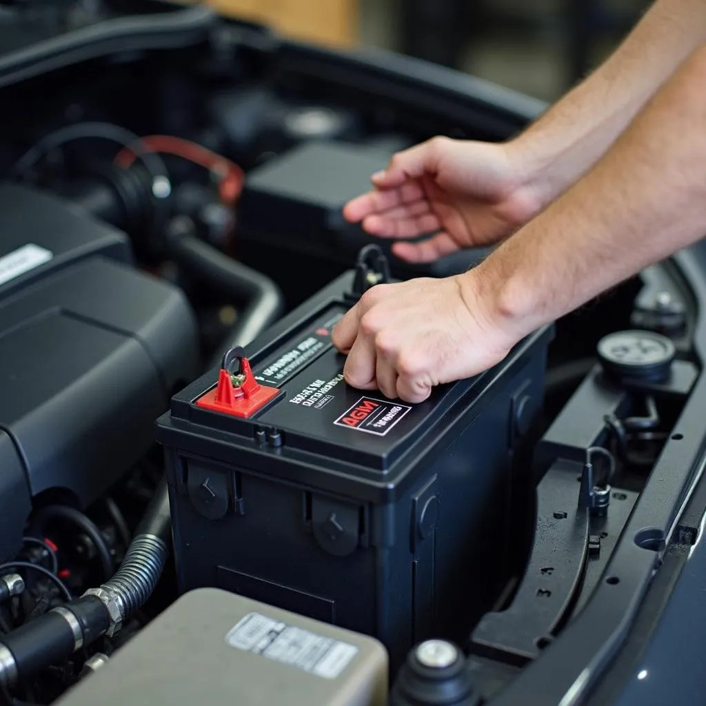 Einbau einer AGM-Batterie in ein Fahrzeug