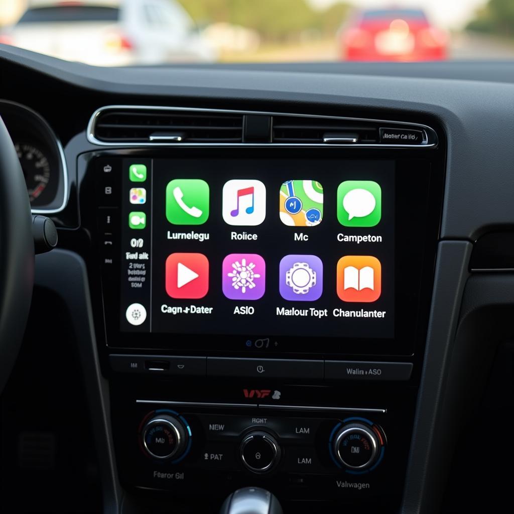 Apple CarPlay Display im VW Golf 7