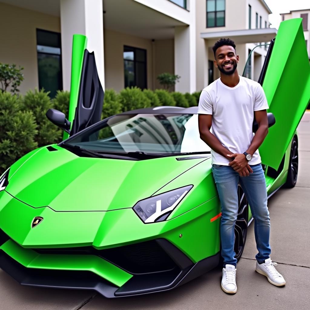 Aubameyang und sein Lamborghini Aventador