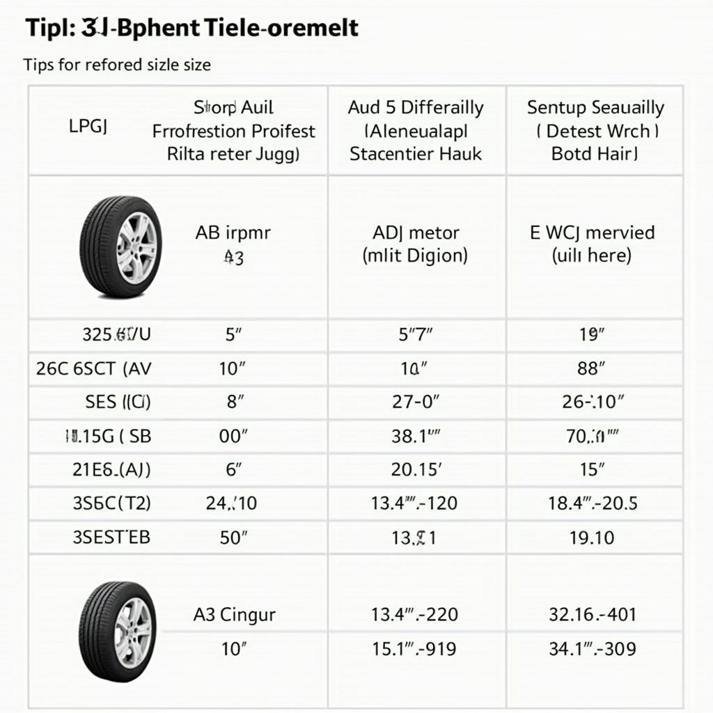 Audi A3 Reifengröße Tabelle