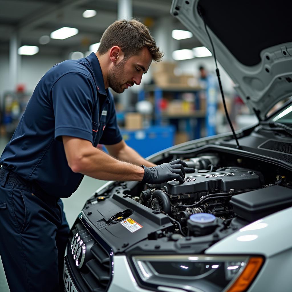 Audi A3 in der Werkstatt