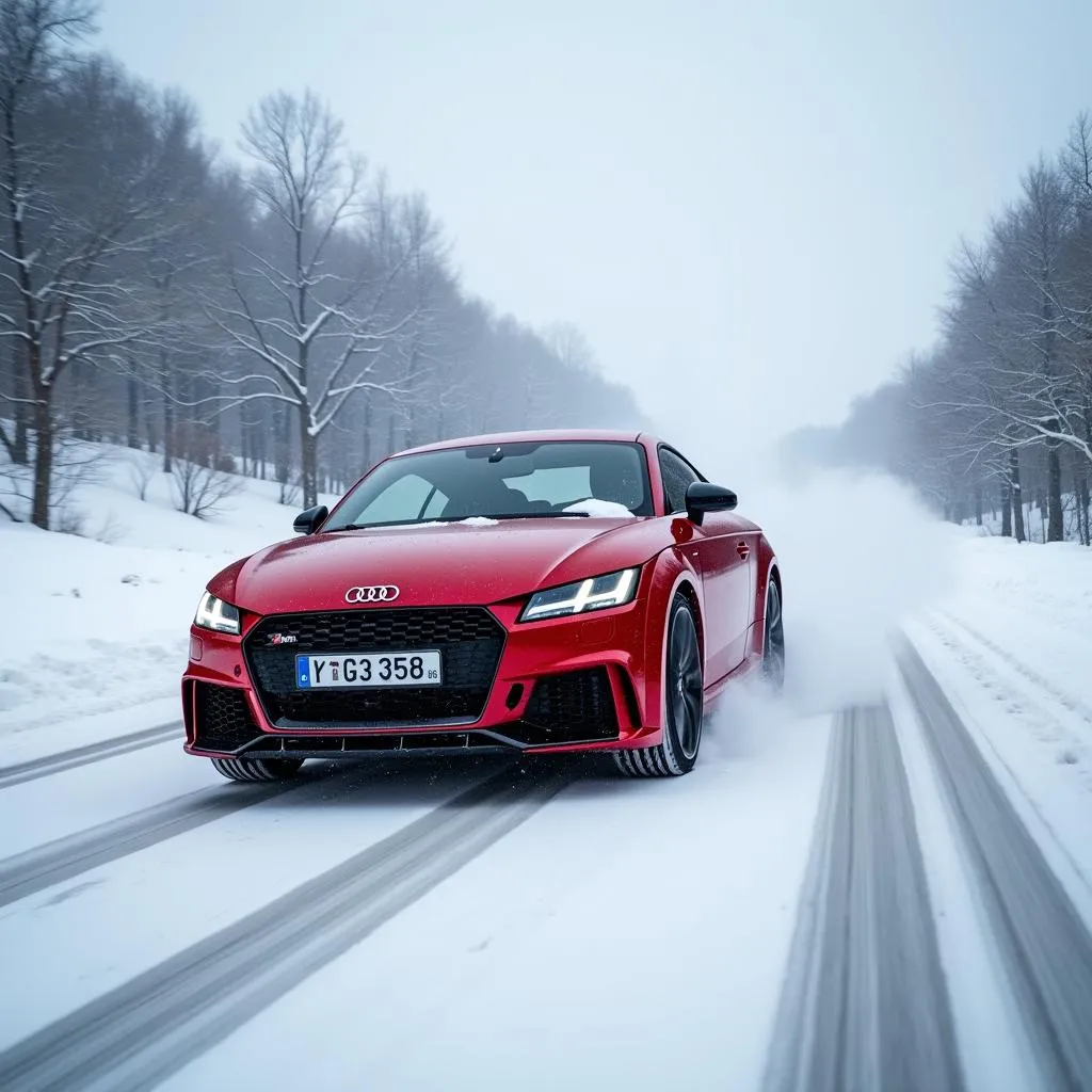 Audi TT RS quattro im Schnee