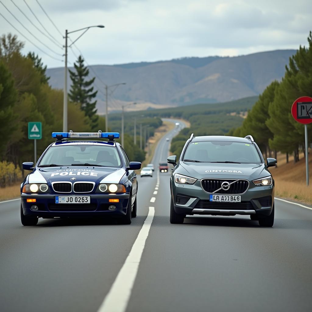 Polizeikontrolle in Spanien