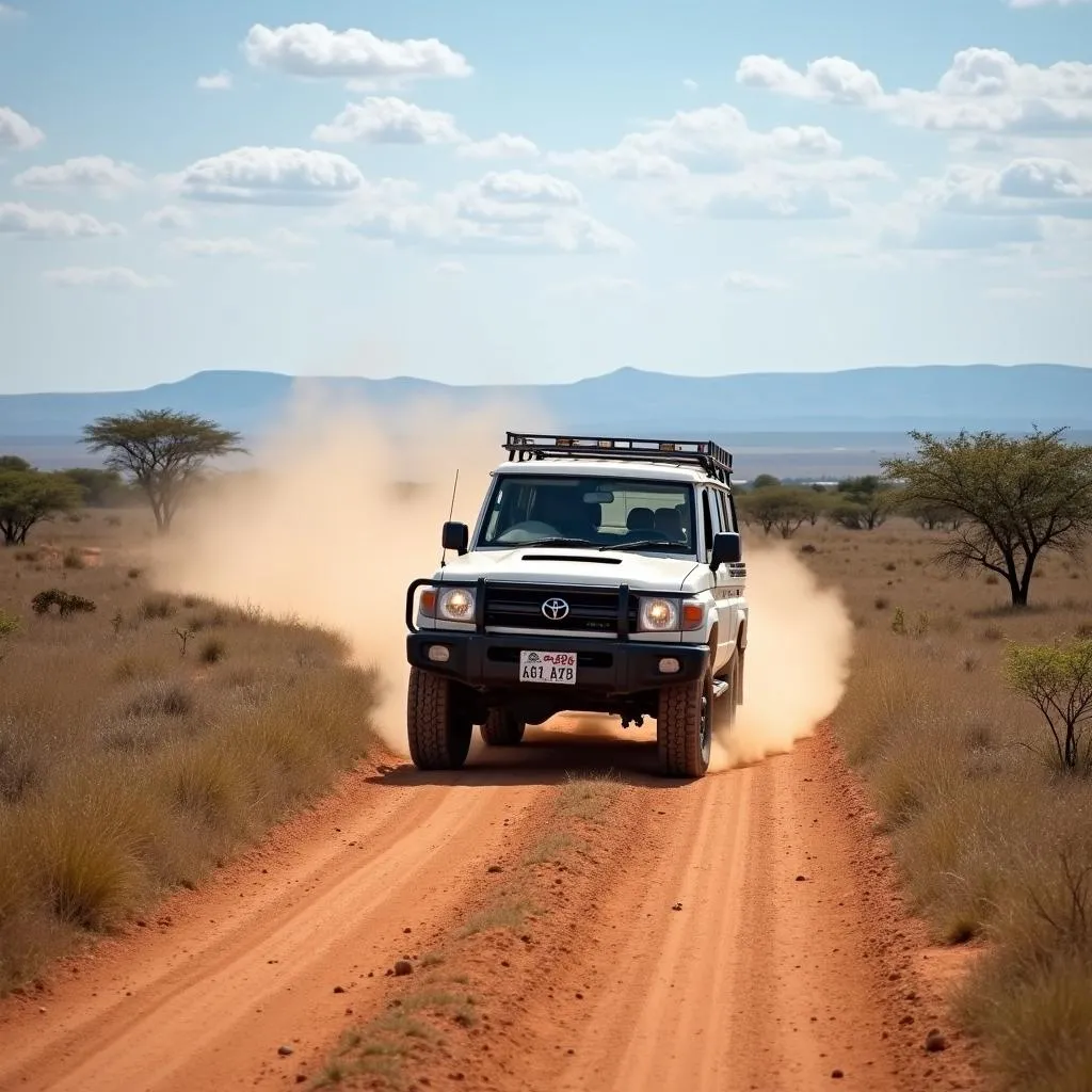 Auto auf afrikanischer Piste