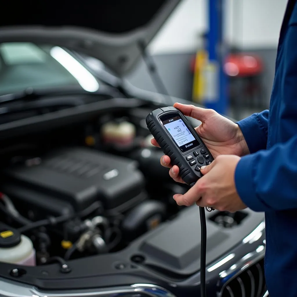 Auto-Diagnosegerät in einer Werkstatt in Jülich