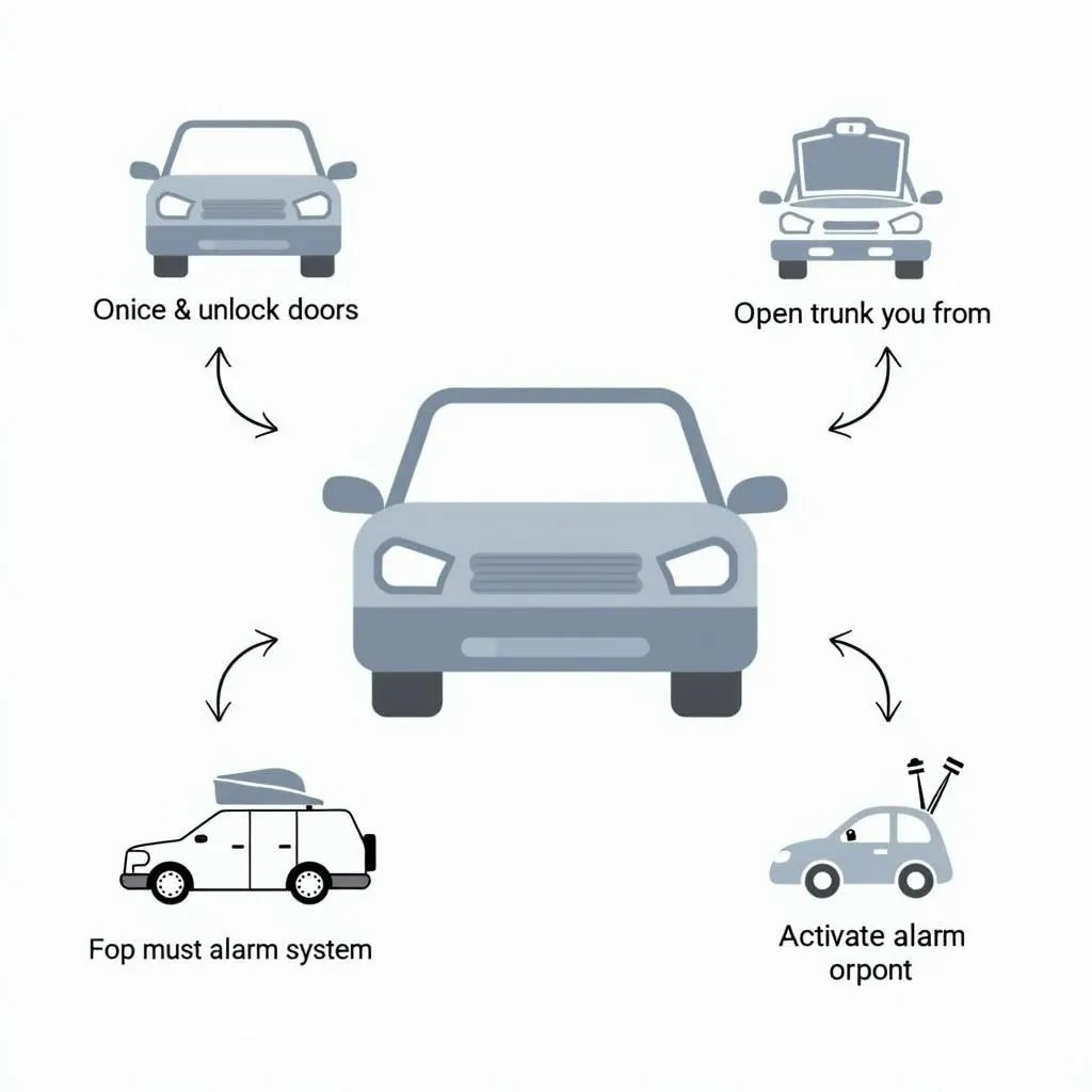 Funktionen der Auto Fernbedienung