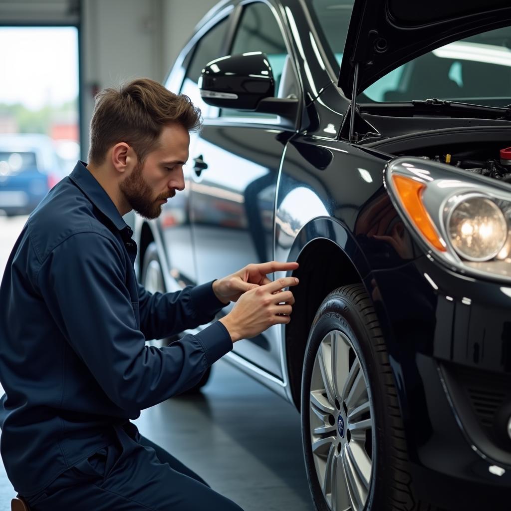 Auto in einer Werkstatt zur Reparatur